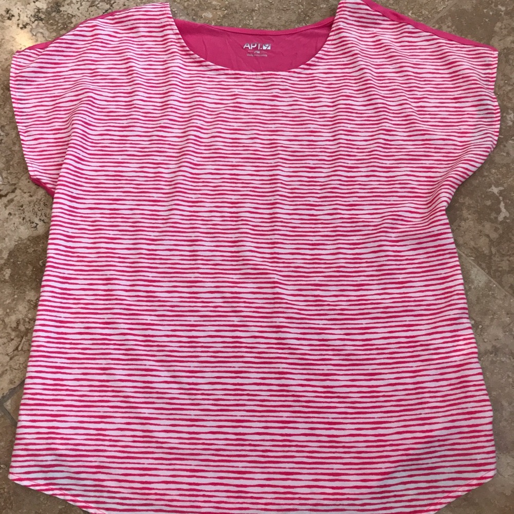 Apt 9 Ladies Pink/White Blouse M